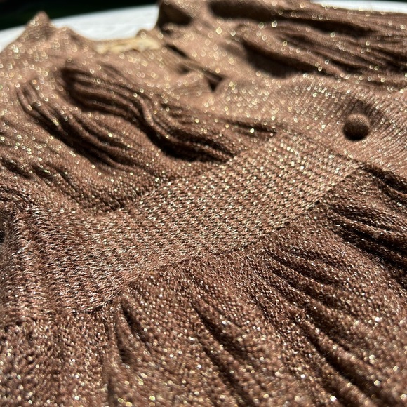 Cyn Les vintage sweater peplum style slightly fixed button waist. Sz 12 - Picture 2 of 6